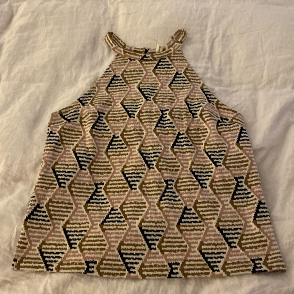 Anthropologie sweater halter shell size M